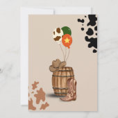 Cowboy Birthday 1. Rodeo Geburtstagsparty Einladung (Rückseite)