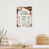 Cowboy Birthday 1. Rodeo Geburtstagsparty Poster (Küche)