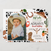 Cowboy Birthday 2. Rodeo Geburtstagsparty Einladung (Vorne/Hinten)