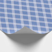 Cowboy Birthday Blue Kariert Geschenkpapier (Ecke)