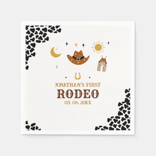 Cowboy Birthday Boy Serviette (Vorderseite)