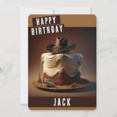 Cowboy Birthday Card Feiertagskarte (Vorderseite)