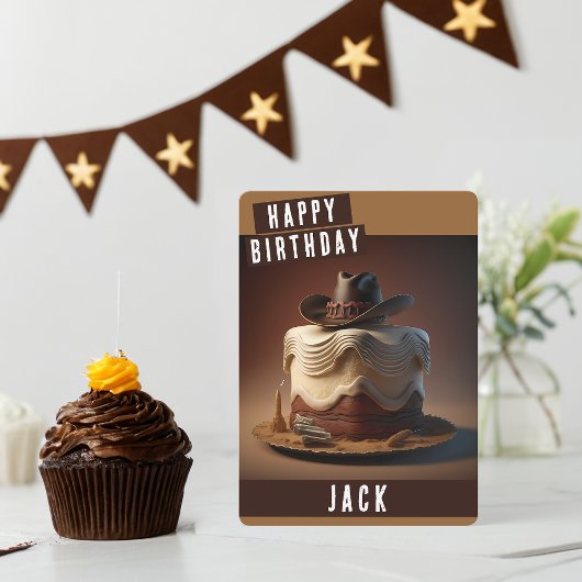 Cowboy Birthday Card Feiertagskarte