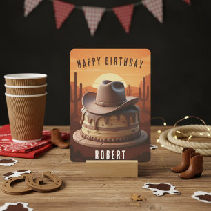 Cowboy Birthday Card Feiertagskarte