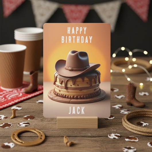 Cowboy Birthday Card Feiertagskarte