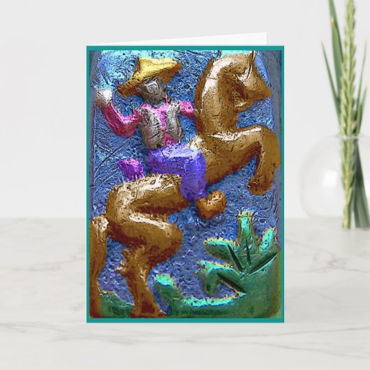 Cowboy Birthday Card Karte (Vorderseite)