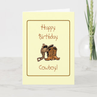 Cowboy Birthday Card Karte