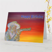 Cowboy Birthday Card Karte (Gelbe Blume)