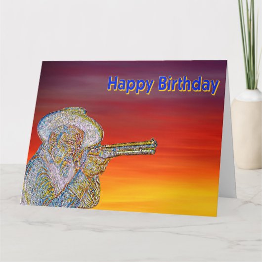 Cowboy Birthday Card Karte (Vorderseite)