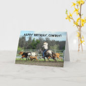 Cowboy Birthday Card Karte (Gelbe Blume)