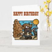 Cowboy Birthday Card Karte (Gelbe Blume)