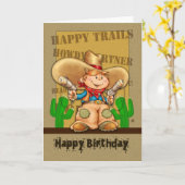 Cowboy Birthday Card - Rootin' Tootin' Birthday Karte (Gelbe Blume)