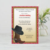 Cowboy Birthday Einladung (Stehend Vorderseite)