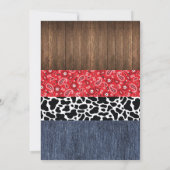 Cowboy Birthday Einladung (Rückseite)