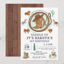 Cowboy Birthday Einladung