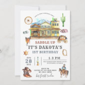Cowboy Birthday Einladung (Vorderseite)