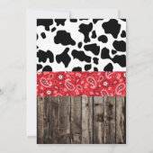 Cowboy Birthday Einladung (Rückseite)