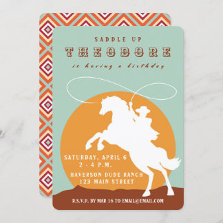 Cowboy Birthday Einladung