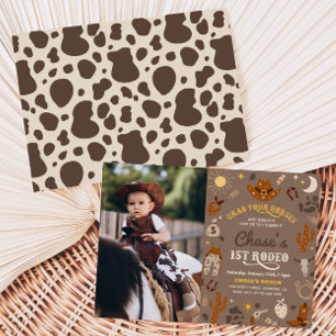 Cowboy Birthday Einladung   1. Rodeo - Einladung