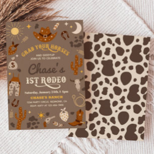 Cowboy Birthday Einladung 1. Rodeo - Einladung