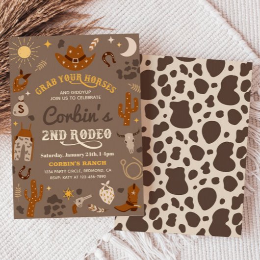 Cowboy Birthday Einladung | 2. Rodeo - Einladung