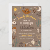 Cowboy Birthday Einladung | Einladung des Westerns (Vorderseite)