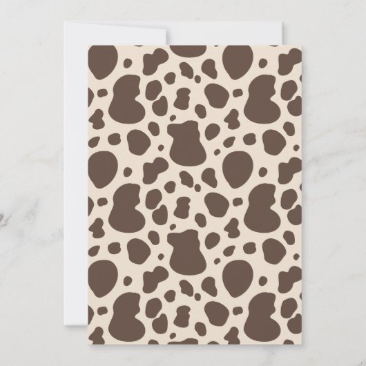 Cowboy Birthday Einladung | Einladung des Westerns (Rückseite)