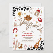Cowboy Birthday Invitation Boy Einladung (Vorderseite)