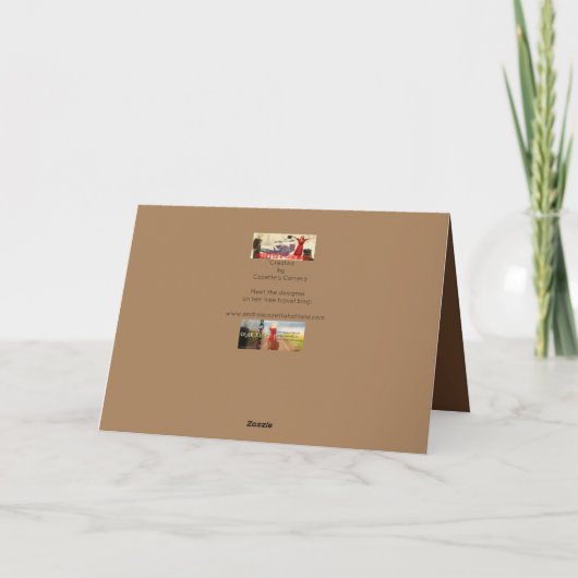 Cowboy Birthday Karte (Rückseite)