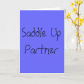 Cowboy Birthday Karte (Gelbe Blume)