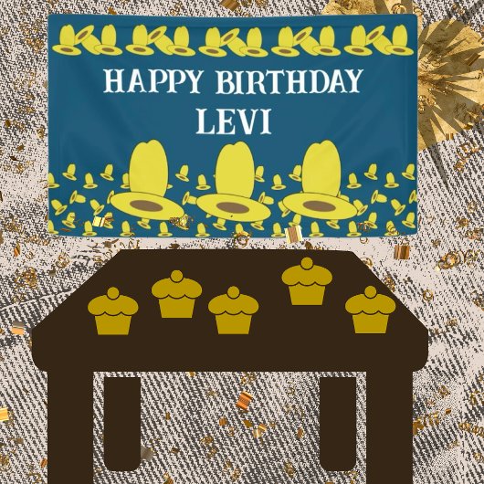 Cowboy Birthday Party Banner