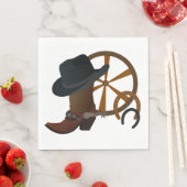 Cowboy Birthday Party Boot Scottin Serviette (Beispiel)