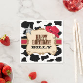 Cowboy Birthday Party, Custom Napkins Serviette (Beispiel)