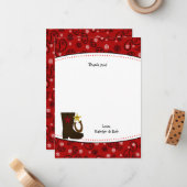 Cowboy Birthday Party Danke Notizen Karten (Vorderseite/Rückseite Beispiel)