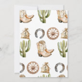 Cowboy Birthday Party Einladung (Rückseite)