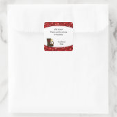 Cowboy Birthday Party Gefallen Sticker Red Paisley (Tasche)