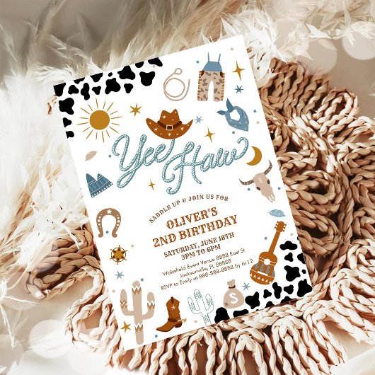Cowboy Birthday Party Invitation Einladung
