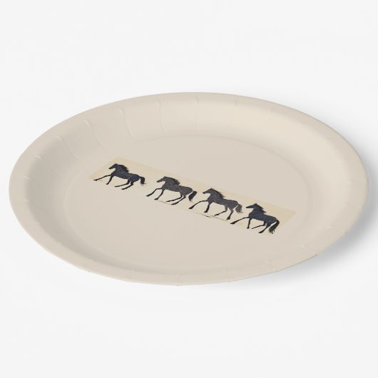 Cowboy Birthday Party - Pferd Pappteller (Schrägansicht)