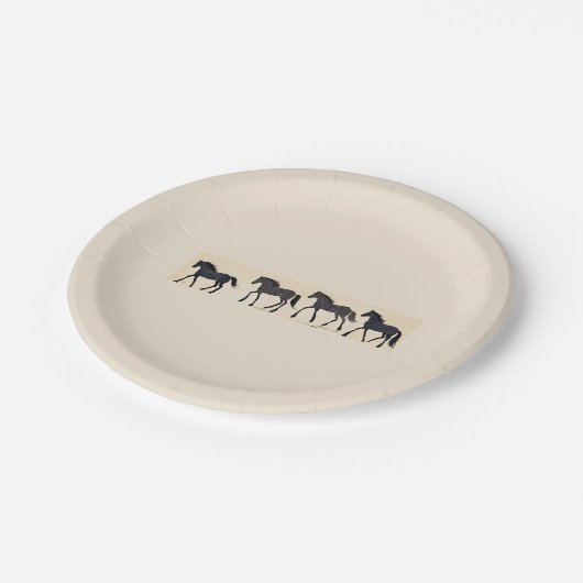 Cowboy Birthday Party - Pferd Pappteller (Schrägansicht)