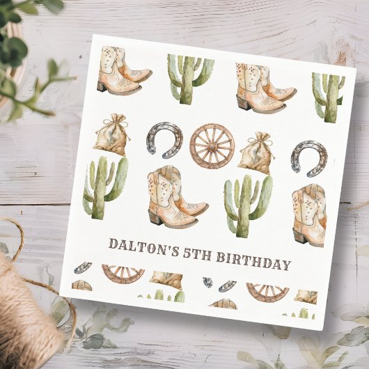 Cowboy Birthday Party Serviette