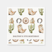 Cowboy Birthday Party Serviette (Vorderseite)