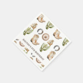 Cowboy Birthday Party Serviette (Ecke)
