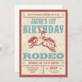 Cowboy Birthday Rodeo Party Einladungen (Vorne/Hinten)