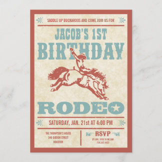 Cowboy Birthday Rodeo Party Einladungen