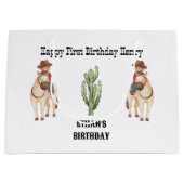 Cowboy Birthday Rodeo Party Große Geschenktüte (Vorderseite)