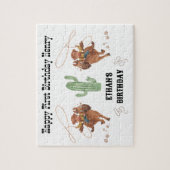 Cowboy Birthday Rodeo Party Puzzle (Vertikal)