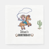 Cowboy Birthday Rodeo Party Serviette (Vorderseite)
