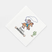 Cowboy Birthday Rodeo Party Serviette (Ecke)