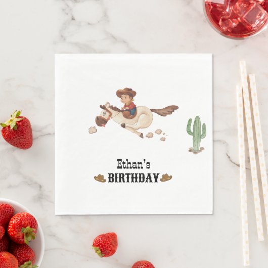 Cowboy Birthday Rodeo Party Serviette (Beispiel)
