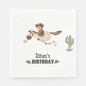 Cowboy Birthday Rodeo Party Serviette (Vorderseite)